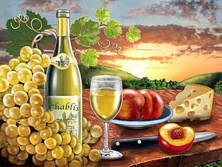 DMP-227 Набір алмазної живопису на підрамнику Вино CHABLIS, фото 1