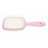 Гребінець для волосся рожевий з білим Janeke Superbrush (8006060607595)