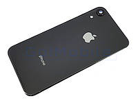 Задняя крышка для iPhone XR черная со стеклом камеры, оригинал (Китай)