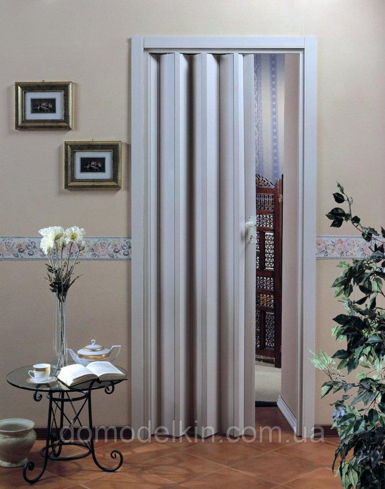 Двері гармошка під будь-які розміри, популярні кольорі. Міжкімнатні двері гармошка. Двері гармошка ПВХ., фото 1