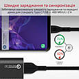 Кабель Promate PowerBeam-C USB/USB Type-C 2А 1.2 м Black (powerbeam-c.black), фото 3