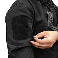 Тактична куртка Lesko A001 Black 3XL Soft Shell чоловіча 8 шт., фото 4