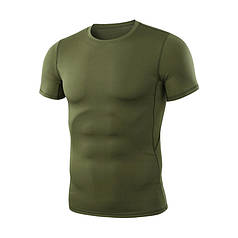 Тактична футболка з коротким рукавом Lesko A159 Green розмір XXL чоловіча армійська