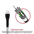 Кабель Promate PowerBeam-i USB/Lightning 2А 1.2 м Black (powerbeam-i.black), фото 4