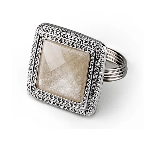 Кільце для серветок REMY-DECOR срібний Royal Ring металеве сервірувальне кільце для ресторанів і дому