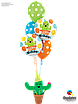 Q 18" Birthday Party Cactus Foil Balloon - Pkg . Куля фольгована Кактус З Днем народження, В УП, фото 3
