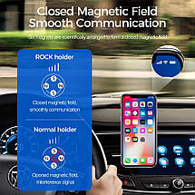 Магнітний автомобільний тримач для смартфона Rock Magnetic Dashboard (Чорний), фото 2