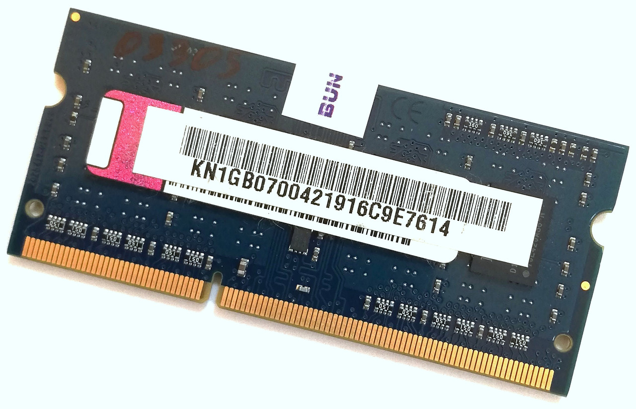 Оперативна пам'ять для ноутбука SODIMM DDR3 1Gb 1333MHz 10600s CL9 Б/В MIX