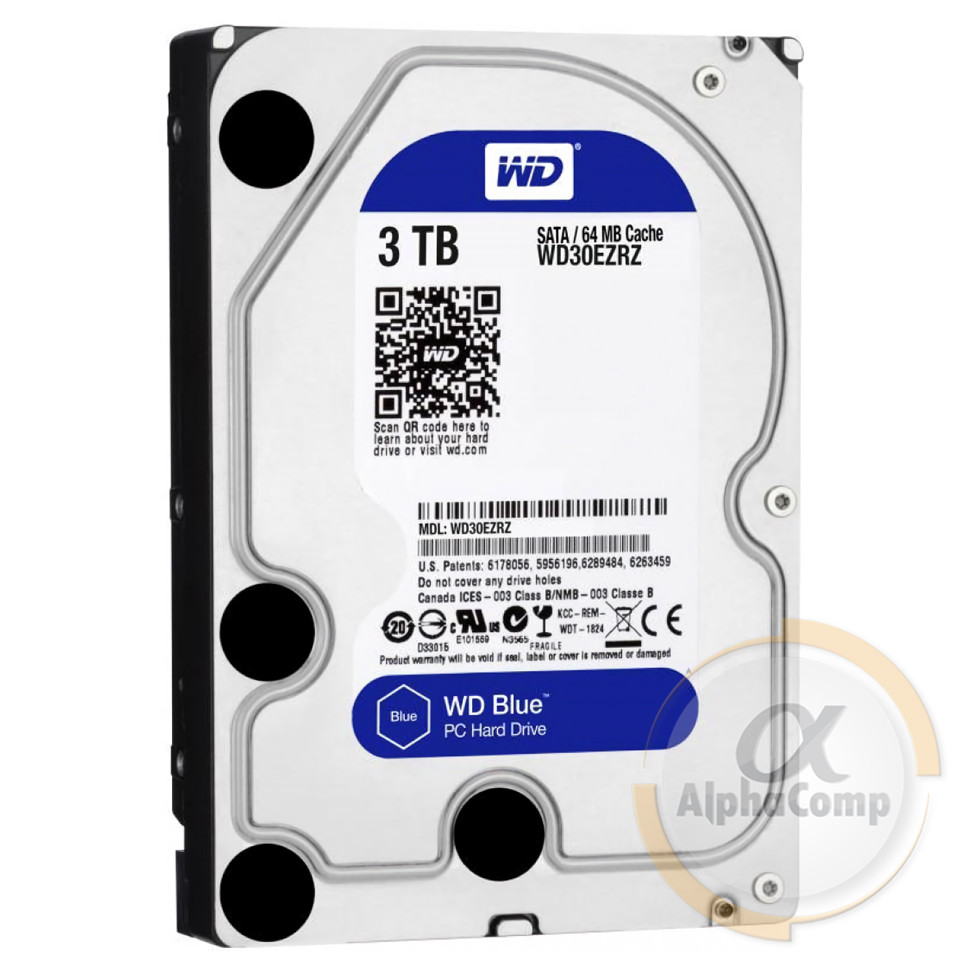 Жорсткий диск 3.5" 3Tb WD WD30EZRZ (64Mb • 5400 • SATAIII) БВ