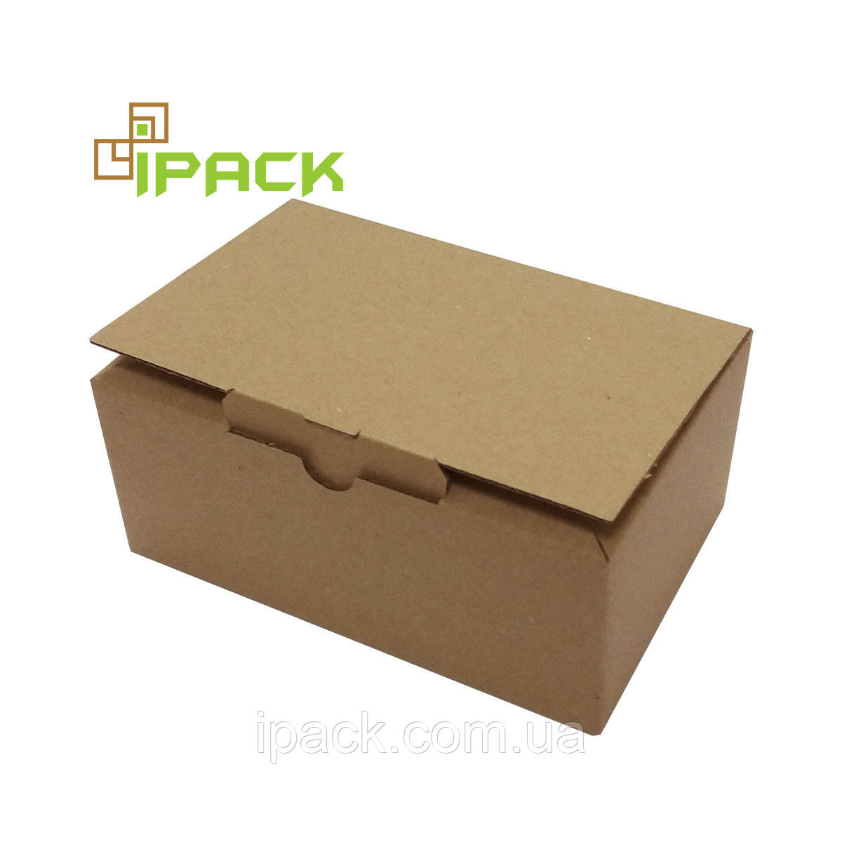Коробка картонна самозбірна 145х95х60 мм бура крафт мікрогофрокартон