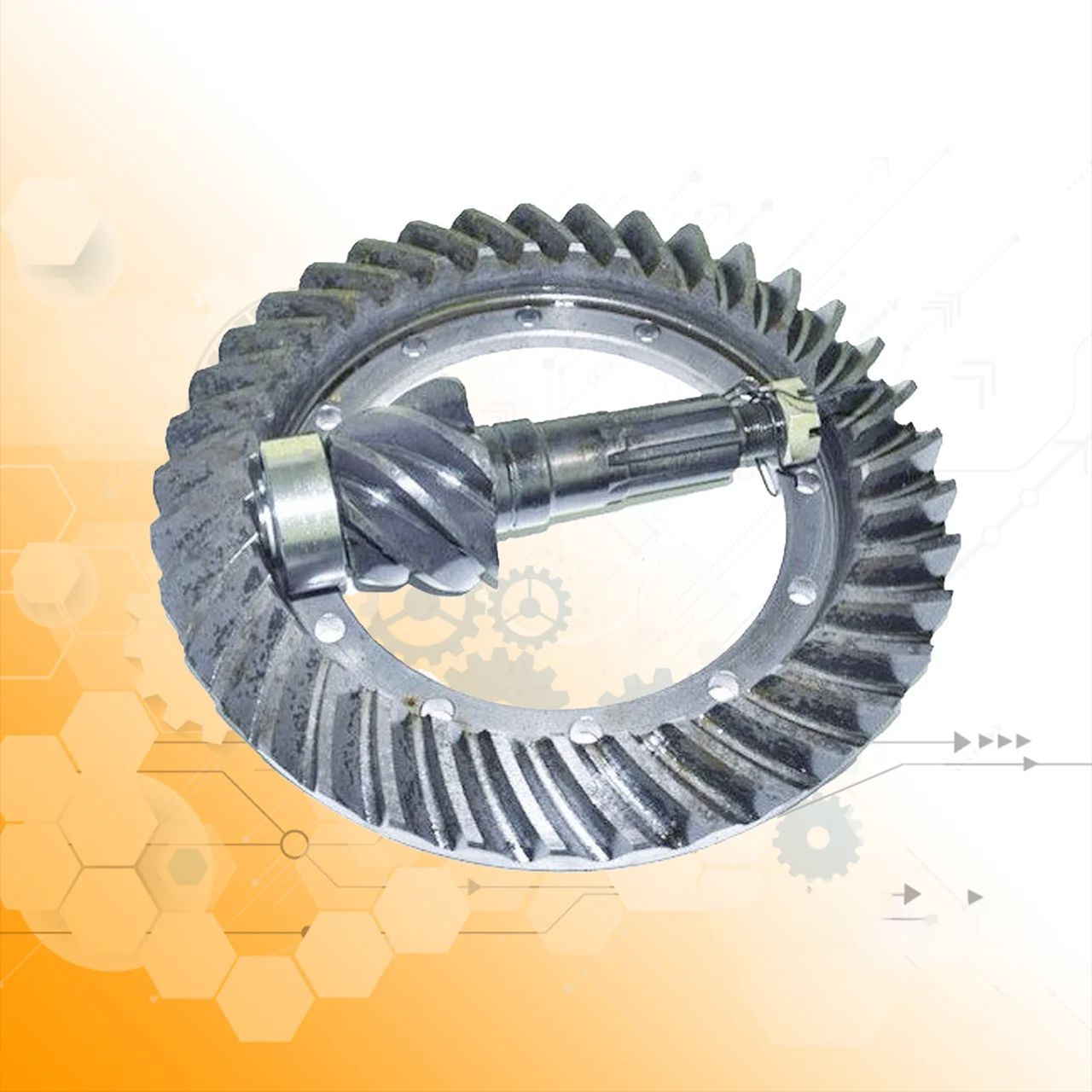 Головна пара Ведуча і ведена шестерні головної пари заднього моста ГАЗ-53 3307 Z-6/37, фото 1