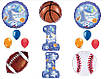 А 19" x 28" 1st Birthday All-Star Boy Foil Balloon - Pkg. Фольгована куля Цифра 1 хлопчику, В УП, фото 2
