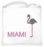 Сумка-планшет із вишивкою "Miami" З25 біла