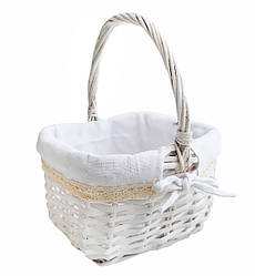 Кошик з лози декоративний, подарунковий (Польща) висота - 28 см, ширина - 19 см