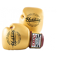 Боксёрские перчатки YOKKAO Vintage gloves gold 14 ун