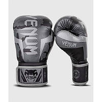 Перчатки Venum Elite Boxing Gloves Black/Dark camo 12 ун