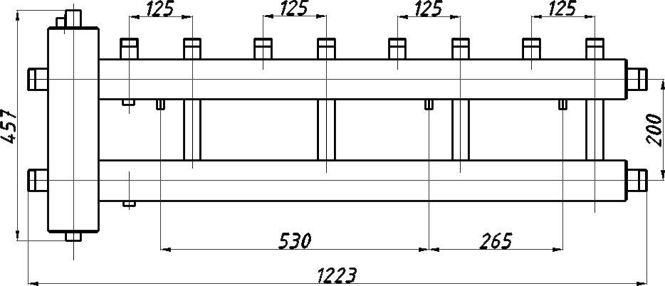Колектор з гідрострілкою Termojet КГС42В.125(200) в ізоляції