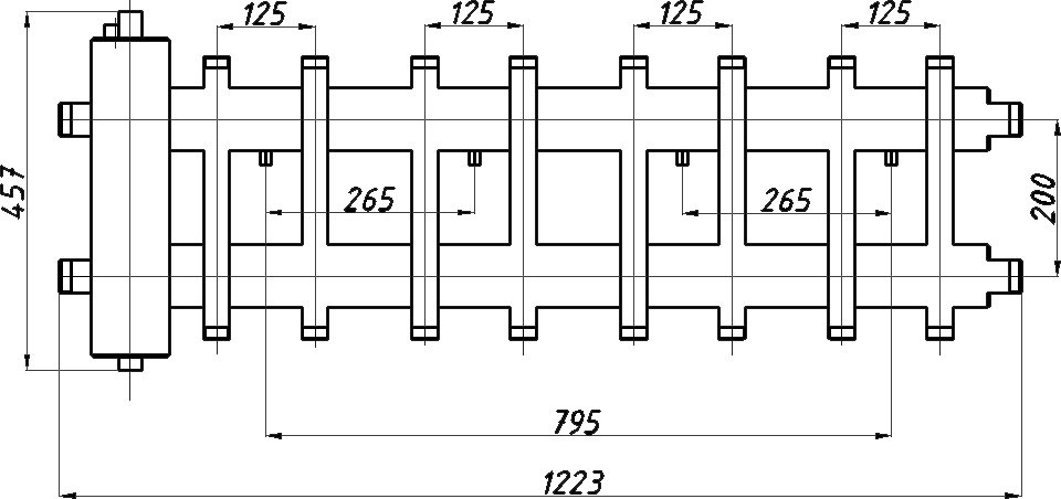 Колектор з гідрострілкою Termojet КГС82ВН.125(200)
