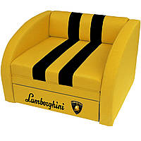 Дитяче крісло-ліжко Smart 003 Lamborghini жовте 80×170 з шухлядою і викатним механізмом ТМ Viorina-Deko