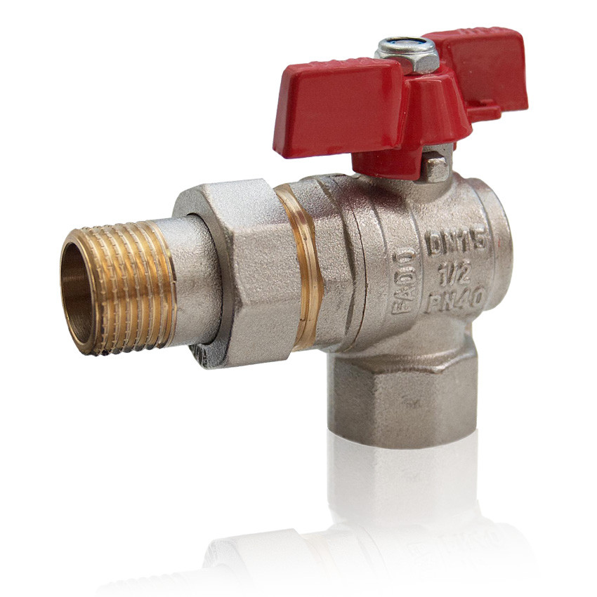 Кран з накидною гайкою кутовий FD KU1 PN40 15 1/2" ВН