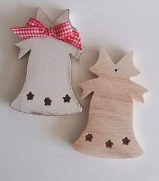 Підвіска дерев'яна Дзвіночок 5,2*8 см.|заготівля для декору | під фарбування | для декупажу