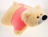 Подушка Аліна ведмедик 55 см персиковий і рожевий, фото 2
