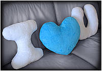Набор подушек "I love you" с голубым сердцем