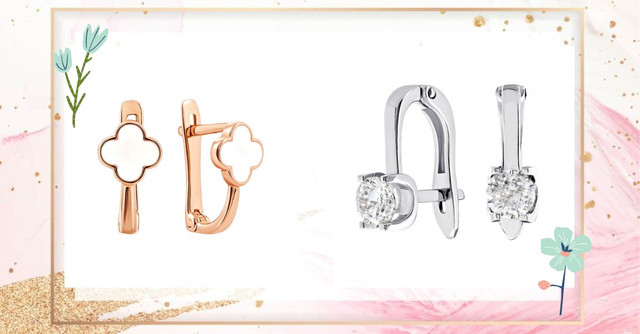 Английская застежка - сертьги фото