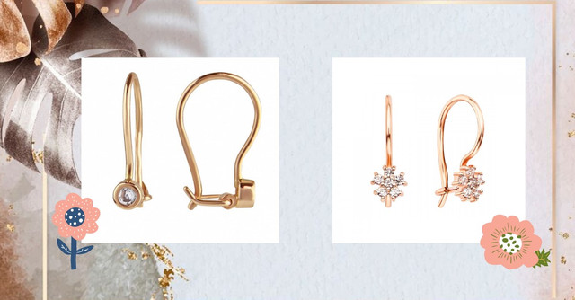 Французская застежка на сережках - фото