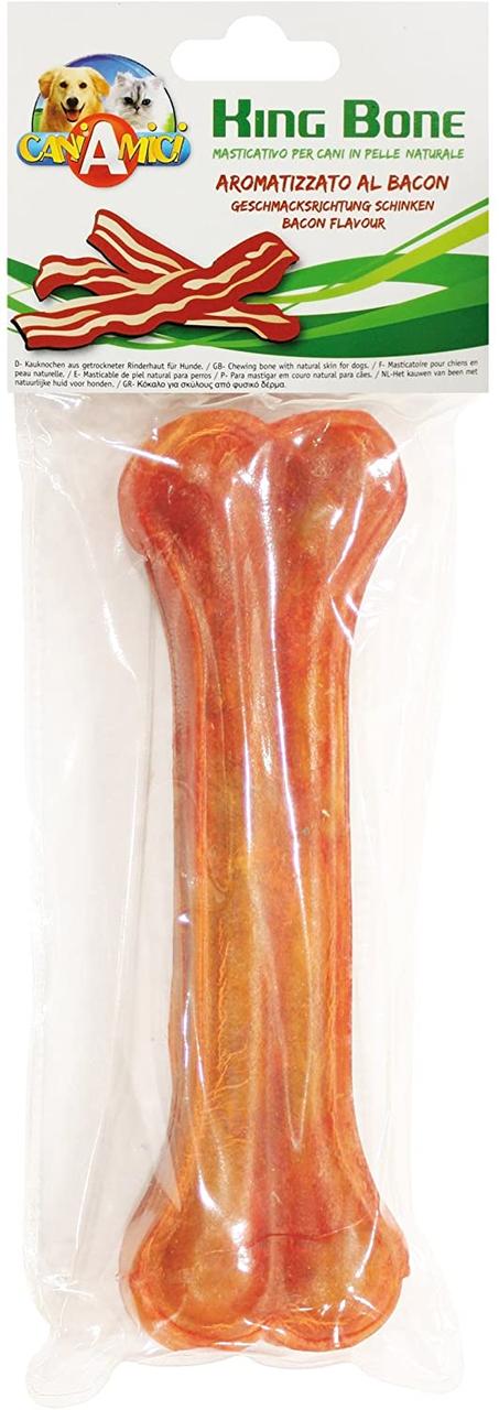 Ласощі для собак кістка зі смаком бекону 18 см Croci King Bone Bacon 1 шт/уп