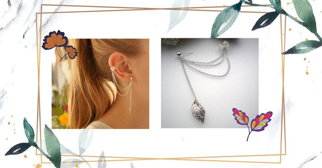 Застежка-кафф - серьги фото