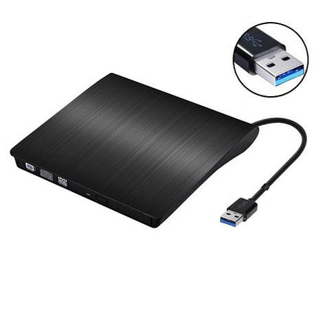 Зовнішній USB 3.0 DVD-RW CD-RW привід, портативний дисковод, ECD819-SU3, фото 1