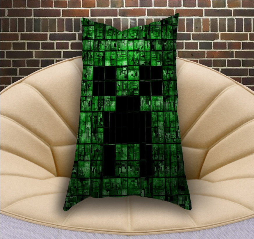 Наволочка (Подушка) 50х70 ростова вертикальна з 3D принтом Minecraft My Life, фото 1