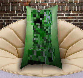 Подушка ростова вертикальна з 3D принтом Minecraft creeper big