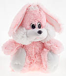М'яка іграшка заєць Аліна сидячий 35 см рожевий, фото 5