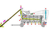Мобільний зерноочисний сепаратор ОВС-355ЦМШ із циклоном та завантажувальним шнеком, фото 8