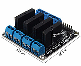 Модуль 4 твердотільних реле 5 В Low level (220 В 2 А), фото 3