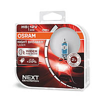 Галогенная лампа Osram Night Breaker Laser +150% H8 12V 35W 64212 NL-HCB (2шт)