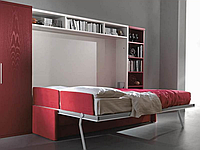 Шкаф-кровать с диваном, пеналом и антресолью