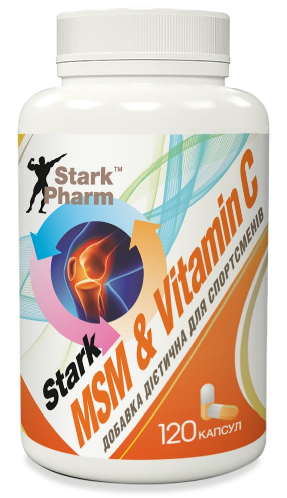 Хондропротектор Stark Pharm - МSМ & Vitamin C (120 капсул) - фото 1 - id-p237906534