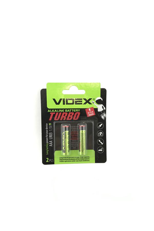 Батарейки лужні Videx LR03/AAA Turbo