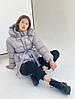 Женская серая куртка зефирка с поясом размер SM, ML, LXL, фото 10