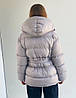 Женская серая куртка зефирка с поясом размер SM, ML, LXL, фото 3