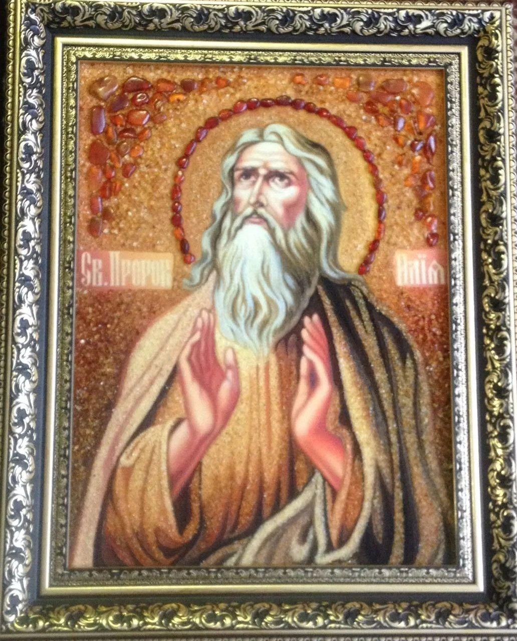 Картина из янтаря " Икона-Иисус - фото 10 - id-p75988734