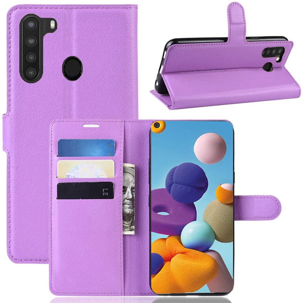 Чохол-книжка Litchie Wallet для Samsung Galaxy A21 A215 Violet