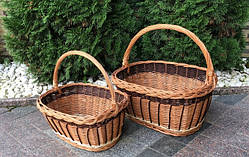 Комплект кошиків плетених із 2 шт.