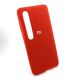 Чохол для Xiaomi Mi 10, Mi 10 pro накладка на бампер захисний силіконовий Silicone Cover червоний