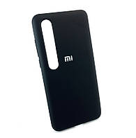 Чехол для Xiaomi Mi 10, Mi 10 pro накладка бампер противоударный силиконовый Silicone Cover черный