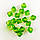 Пластикова намистина, гранований биконус, зелена 6х5 мм, 20 г, фото 2