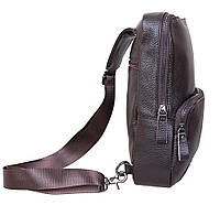 Кожаная сумка мужская через плечо презентабельный модный мессенджер коричневый 8s3331-2